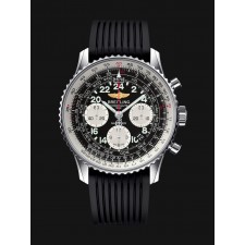 Breitling Navitimer Cosmonaute Handwound Chronograph Black Rubber 43mm