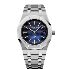 Audemars Piguet Royal Oak Jumbo 15202IP Automatic Watch Blue Dial 39mm