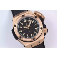 Hublot Big Bang King Diver Swiss Chronograph Watch Rose Gold Black Dial