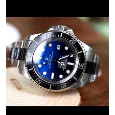 Rolex Sea Dweller DeepSea Automatic Watch-Black&Blue Dial White Dot Markers-Ceramic Midlinks Bracelet 44mm