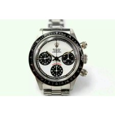 Rolex Daytona Paul Newman Chronograph-White Dial Black Subdials-Black Bezel-Stainless Steel Oyster Bracelet