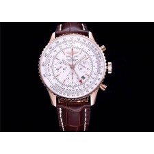 Breitling Navitimer Automatic Chronograph Rose Gold White Dial 43.5mm