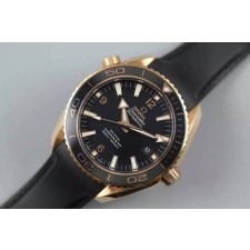 Omega Sea-master 600m Swiss Automatic Watch Rose Gold Full Black  