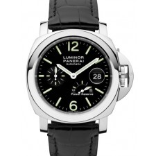 Panerai Luminor PAM00090 Automatic Watch Power Reserve-Black Dial