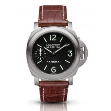 Panerai PAM177 Titanium Handwound Watch - Brown Leather Strap