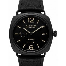 Panerai Radiomir 8 Days Ceramica HandWound Watch Black Dial PAM00384