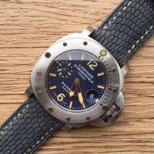 Panerai Luminor Submersible 1000m Automatic Watch Lizard Leather Strap PAM00087