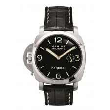 Panerai Marina Militare PAM00217 Lefthand Handwound Watch-Black Dial Black Leather