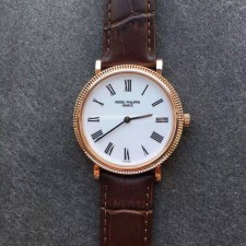 Patek Philippe Calatrava Swiss Automatic Watch 5120 Rose Gold 