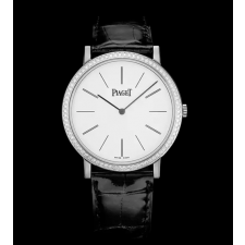 Piaget Altiplano Hand-Wound Watch Steel White Dial 38mm