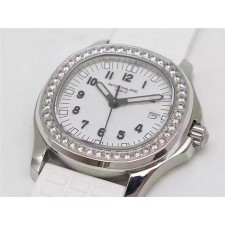 Patek Philippe Aquanaut Swiss Quartz Women Watch 5067 White Dial 