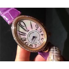 Breguet Reine De Naples Automatic Watch Purple Leather