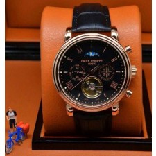 Patek Philippe Complication 496400 Day-Night Cycle Swiss Automatic Watch Roman Numeral Black Face