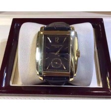 Patek Philippe Gondolo Swiss ETA 2824 Automatic Watch For Men-Black Dial Leather Strap