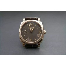 Panerai Radiomir Swiss Automatic Watch Gold Bezel-Leather Bracelet 