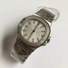 Patek Philippe Nautilus Swiss ETA 2824-2 Automatic Watch Off White Dial