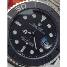 Rolex Yacht-Master II Swiss Automatic Watch-Black Dial with Dot Markers-Black Ceramic Bezel