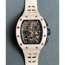 Richard Mille White Ceramic & Carbon Fiber Automatic Watch