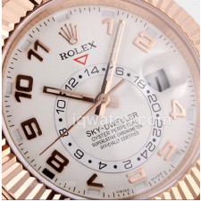Rolex Sky-Dweller Automatic Watch Rose Gold White Dial