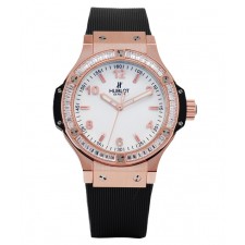 Hublot Big Bang 38mm Automatic Watch Rose Gold White Dial 