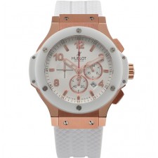 Hublot Big Bang Automatic Chronograph Ceramic Bezel White Dial