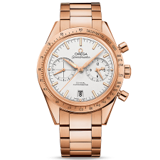 Omega Speedmaster 57 Chronograph Rose Gold White Dial 41.5mm 