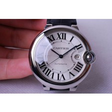 Cartier Ballon Bleu W69017Z4 Swiss 2824 Automatic Watch - Silver Dial For Men 42mm 