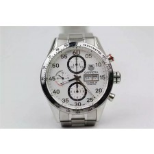 High-end Replica Tag Heuer Watches - Carrera Calibre 16 CV2A11.BA0796 White Dial Stainless Steel