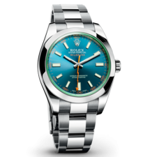 Rolex Milguass 116400GV-1 Automatic-Blue Dial Index Hour Markers-Stainless Steel Oyster Bracelet