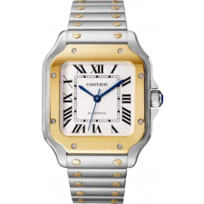 Cartier Santos 100 w2sa0007 Swiss Automatic Watch Two Toned 35.1mm