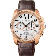 Cartier Calibre W7100044 Automatic Chronograph Rose Gold