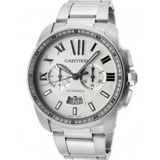 Cartier Calibre W7100045 Automatic Chronograph White Dial