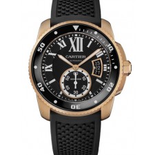 Cartier Calibre Diver W7100052 Automatic Watch Black Dial