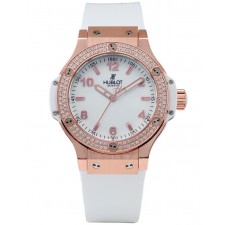 Hublot Big Bang 38mm Automatic Watch White Rubber Strap