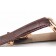 STRAP—Genuine Brown Leather Strap, Brown String Stitching.