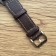 STRAP—Genuine Brown Leather Strap, White String Stitching.