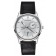 High-end Replica Jaeger LeCoultre Watches -  39mm Silver White Dial Black Leather Strap