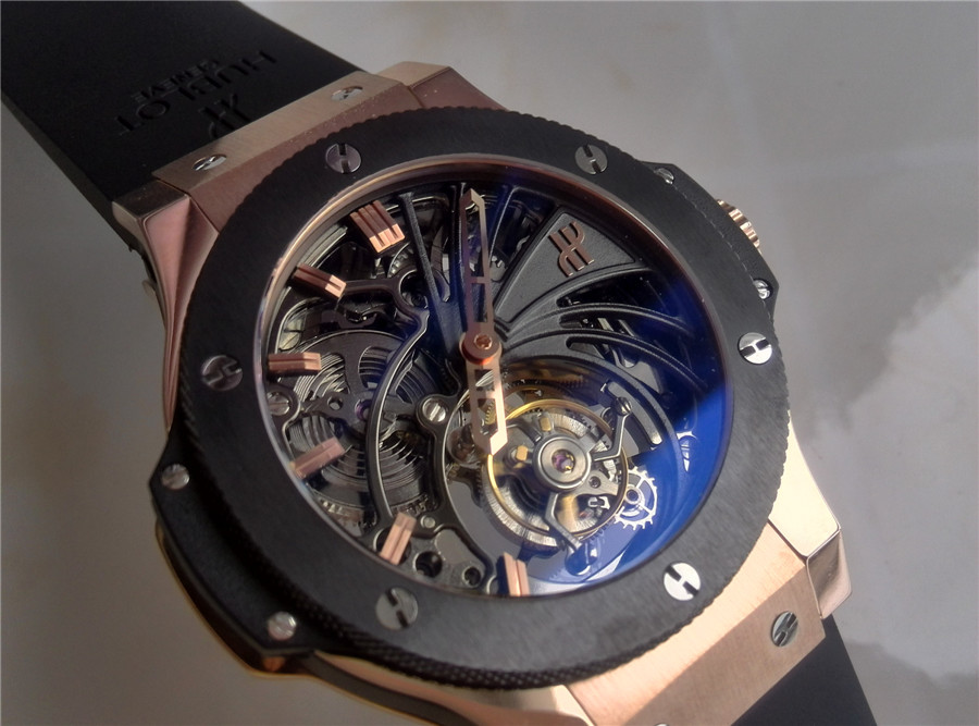 Hublot Big Bang Swiss Manual Watch Flying Tourbillon Skeleton Dial